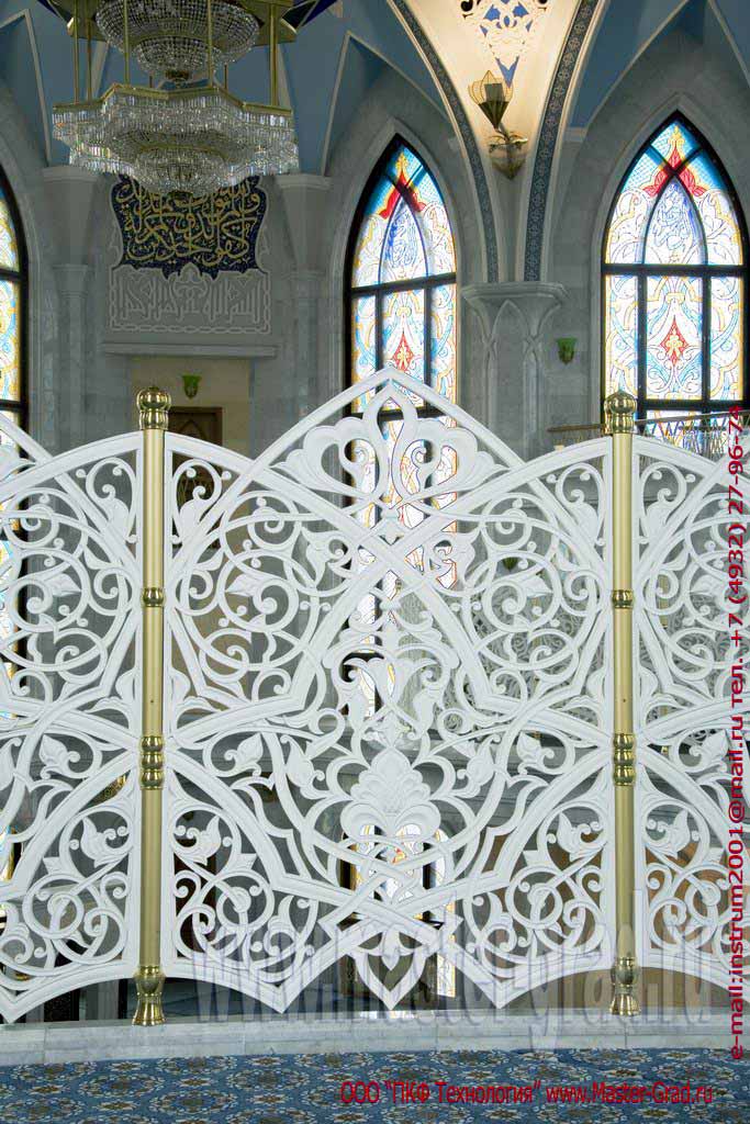 Стеклофибробетон. "ПКФ Технология", мечеть Кул-Шариф в Казани, из СФБ выполнены различные решетки из стеклофибробетона.